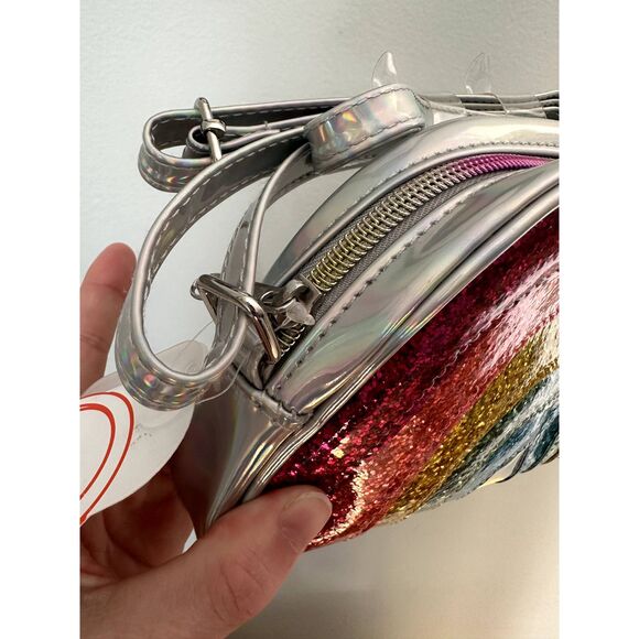 NWT Wonder Nation Girls' Glitter Rainbow Crossbody Bag Handbag Kawaii Purse - Picture 5 of 7